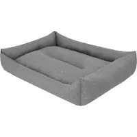 Sellbee Hundebett Hundeschlafplatz Hundesofa Hundekissen - Eco Ökoleinen - 82 x 60 cm [Größe: XL] - Dunkelgrau