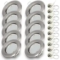 RADAM 10x Einbauspot SET RIK.15 nickel matt GU10 7W warmweiss