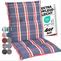 GARDISUN Niedriglehner Auflagenkissen Polyester 6cm - Gartenstuhlauflage - Polsterkissen - EU