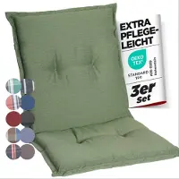 GARDISUN Niedriglehner Auflagenkissen Polyester 6cm - Gartenstuhlauflage - Polsterkissen - EU