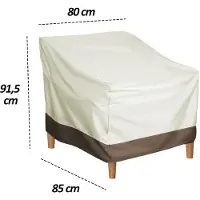 Snq Gartenstuhl Abdeckung Wasserdicht 210D Schutzh¹lle f¹r Gartenst¹hle, 2 St¹ck Stuhlabdeckung Outdoor Wetterfest Abdeckhauben f¹r St¹hle, Gartensessel Abdeckung f¹r Gartenm?bel, 80x85x91.5cm (Beige)