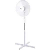 Dunlop - Standventilator Abkühlung - 3 Geschwindigkeiten, Schwenkfunktion, Höhe Einstellbar - Weiß - 40 Watt