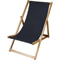 Meblośtyl Liegestuhl Strandliege Sonnenliege Gartenliege Holz Geölter Liege Holzstrandliege 120kg Graphit