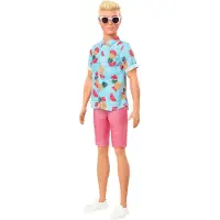 Barbie Ken Fashionistas Puppe im Shirt mit Früchteprint, Anziehpuppe