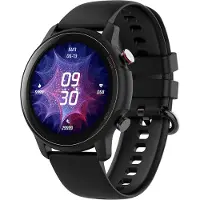 Ele eleoption 1,32 Zoll Smart Watch Herzfrequenz-Blutdruck-Tracker mit Musiksteuerung Mehrere Sportmodi Schwarz