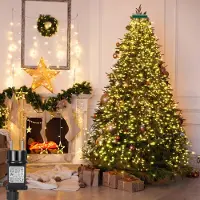 Lapalife 2m LED Weihnachtsbaum Lichterkette, Warmweiß 8 Lichtmodi Timer Wasserdicht Weihnachtsbeleuchtung für Weihnachten Party Garten Deko