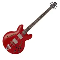 Gear4Music San Francisco Halbakustik-Bassgitarre von Red Wine