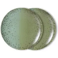 HK Living - 70's Teller, Ø 27,5 cm, fleck (2er-Set)