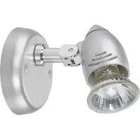 Licht-Erlebnisse Wandlampe Modern COLVILLE Silber Metall GU10 Wandleuchte Wohnzimmer Schlafzimmer Flur