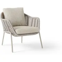 Suns Casto Dining/Lounge Gartensessel Aluminium/Rope inkl. Kissen Camel Sand/Beachy bouclé
