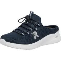 Rieker Damen Clog sportlich Gummizug und herausnehmbare MemoSoft Sohle M8558, Größe:38 EU, Farbe:Blau
