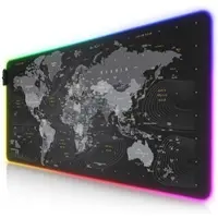 Titanwolf RGB Gaming Mauspad, Mousepad 900 x 400 mm, verbessert Präzision & Geschwindigkeit, Weltkarte Global