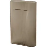 Muuto Vase Ridge Dark Taupe Frosted Glass 48,5 cm