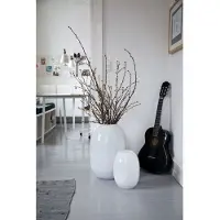 Piet Hein Super Vase H30 Glass/White - , Weiß, Glas