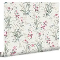 Laura Ashley Vliestapete "Mosedale Posy" geblümt glatt 10mx52cm (ca. 5m2)