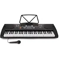 Gear4Music MK-2000 Tragbares Keyboard mit 61 Tasten von
