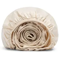 Yumeko Spannbettlaken Baumwollsatin 140x200 Beige - Eco, Bio & Fairtrade