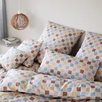 Elegante Mako-Jersey-Bettwäsche-Garnitur Scrabble Jersey Farbe Natur Größe 155x200+80x80