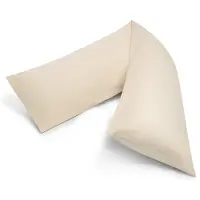 Yumeko Kissenbezug Baumwollsatin 35x160 Beige - Eco, Bio & Fairtrade
