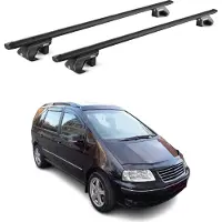 Aurilis Dachträger Grundtäger für VW Sharan 7M 7N 1995-2022 5 tür 90kg Alu Schwarz ABE