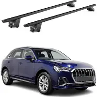 Omac Dachträger Grundtäger für Audi Q3 mk2 2018-2025 100kg Alu Schwarz 2 tlg ABE
