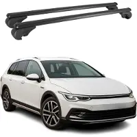 Omtec Dachträger für VW Golf Variant 2020-2025 Gepäckträger Grundträger Alu Schwarz 2x