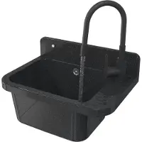 Granitan | Waschbecken - Spülbecken 50x34x31 cm - Spüle Schwarz - Küchenarmatur - mit Siphon - PARON