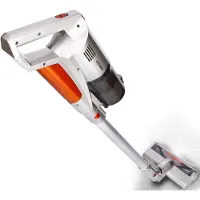 TurboTronic Akku Staubsauger - C26 - kabelloser 2in1 Stabstaubsauger & Handstaubsauger, 22,2 V Lithium-Akku, 11 kPa Saugleistung, beutellos, Tierhaar-Bürste silber