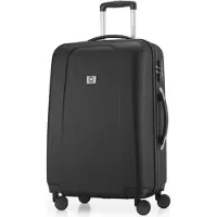 Hauptstadtkoffer - Wedding - Hartschalen-Koffer Trolley Rollkoffer Check-In Gepäck Gurtmaß max. 158 cm Reisekoffer TSA, 65 cm, 67 Liter,Schwarz