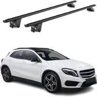 Omac Dachträger Grundtäger für Mercedes GLA X156 2014-2020 100kg Alu Schwarz 2x ABE