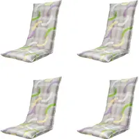 Madison - Gartenstuhlauflage High Back Tess lila - Ca. 123x50 cm - 4er-Set