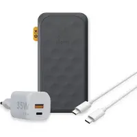 Xtorm Fuel Series 5 35W Powerbank Bundle, Powerbank 20.000 mah + 35W Ladegerät + USB-C zu USB-C Kabel, Schwarz