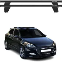Menabo Dachträger Grundtäger für Hyundai i20 2014-2020 75kg Alu Schwarz 2 tlg