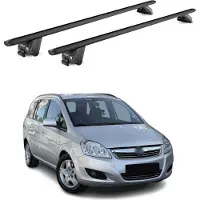Omac Dachträger Grundtäger für Opel Zafira B 2008-2011 FL 100kg Alu Schwarz 2 tlg ABE