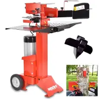 HECHT 6070 Holzspalter stehend | 7 Tonnen | 230 V | bis 30 cm | 3000 W | mit Tischverbreiterung