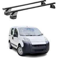 Menabo Dachträger Grundtäger für Citroen Nemo 2008-2017 75kg Stahl Schwarz 2tlg