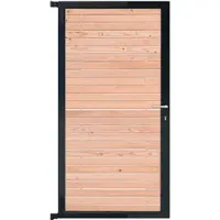 GartenLand Steckzauntor Göteburg 90 x 175 cm Holz Europäische Lärche PEFC Aluminium Anthrazit