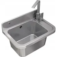 Granitan - Waschbecken - Spülbecken 50x34 cm - Spüle Dunkelgrau - mit Armatur NOOK und Siphon - PARON