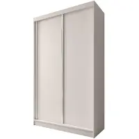 Beautysofa | Kleiderschrank MARIO II 120 cm Kaschmir – Moderner Schrank ohne Spiegel, mit Schiebetüren und Schubladen, Minimalistisches Design
