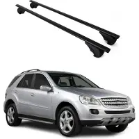 Omtec Dachträger Grundtäger für Mercedes ML Klasse W164 2005-2011 75kg Metall Schwarz