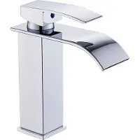 Delvant HEA Waschtischarmatur Wasserhahn Bad Chrom Waschbecken Einhebel Wasserfall für Badezimmer Wasserhahn Wschtischarmatur