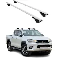 Omtec Dachträger Grundtäger für Toyota Hilux 2005-2025 75kg Metall Silber 2 tlg