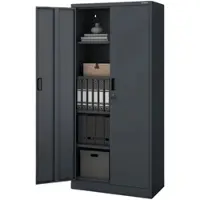 Jan Nowak Aktenschrank Abschließbar JAN mit Flügeltüren 175 x 80 x 40 cm Anthrazit