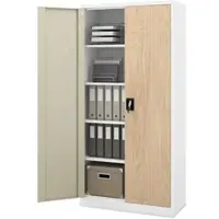 Jan Nowak Aktenschrank Abschließbar JAN mit Flügeltüren 185 x 90 x 40 cm Weiß-Sonoma Eiche