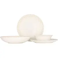 RINART Geschirrset (Large) - Punto - 24 teilig - 6 Personen - Porzellan