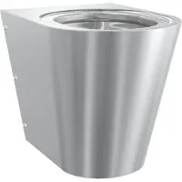 Kwc AR T-WC, CAMPUS, Edelstahl, wandhängend, 360x400x500 mm, ohne Sitz, S. bodenlang