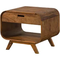 MASSIVMOEBEL24.DE MASSIVMOEBEL24 Couchtisch Sheesham 60x50x50 hellbraun lackiert MAILAND #130