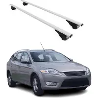 Omtec Dachträger Grundtäger für Ford Mondeo Turnier 2007-2010 PRE-FL 75kg Silber 2x