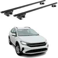 Aurilis Dachträger Gepäckträger für VW Taigo 2022-2025 Alu Schwarz 2 tlg ABE