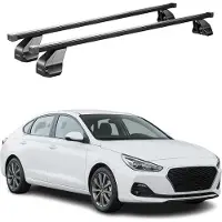 Menabo Dachträger Grundtäger für Hyundai i30 Fastback 2016-2023 75kg Schwarz 2x